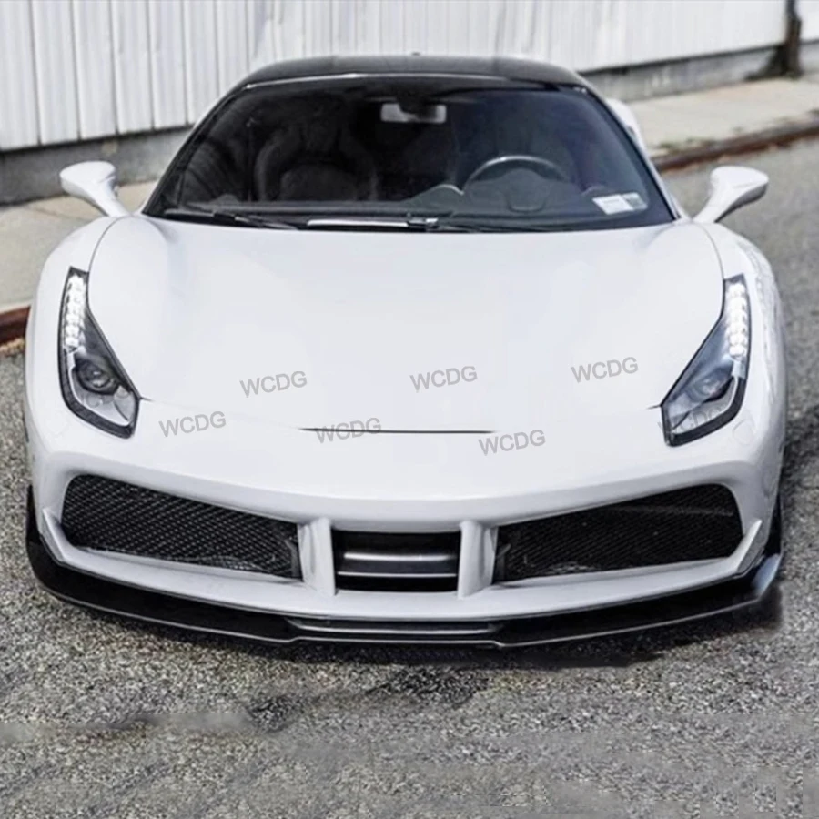 V Style New Carbon Fiber Body Kit for Ferrari 488 Gtb Sports Front Bumper Lip Side Skirt Rear Spoiler Splitter Car Body