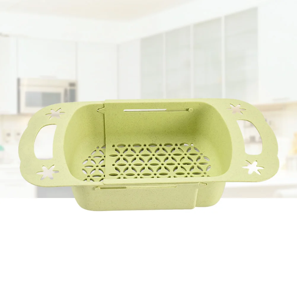 

Retractable Drainer Basket 37 5cm 48cm Telescopic Fruit Vegetable Washing Dish Drying Rack Sink Storage Dual H Kitchen