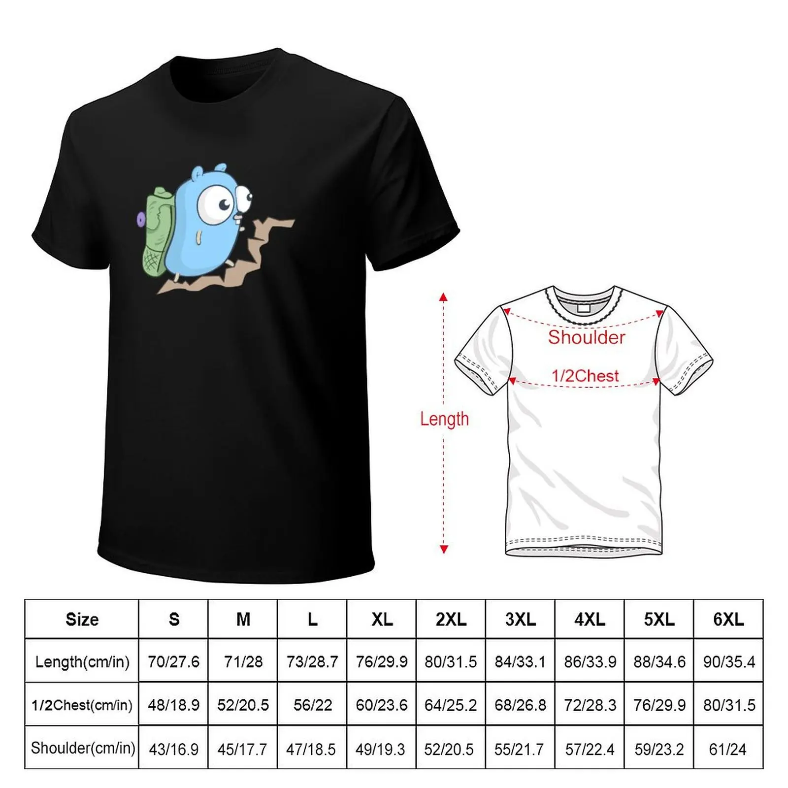 The Go Gopher: Hiking T-Shirt Lightweight Casual Summer T-Shirt