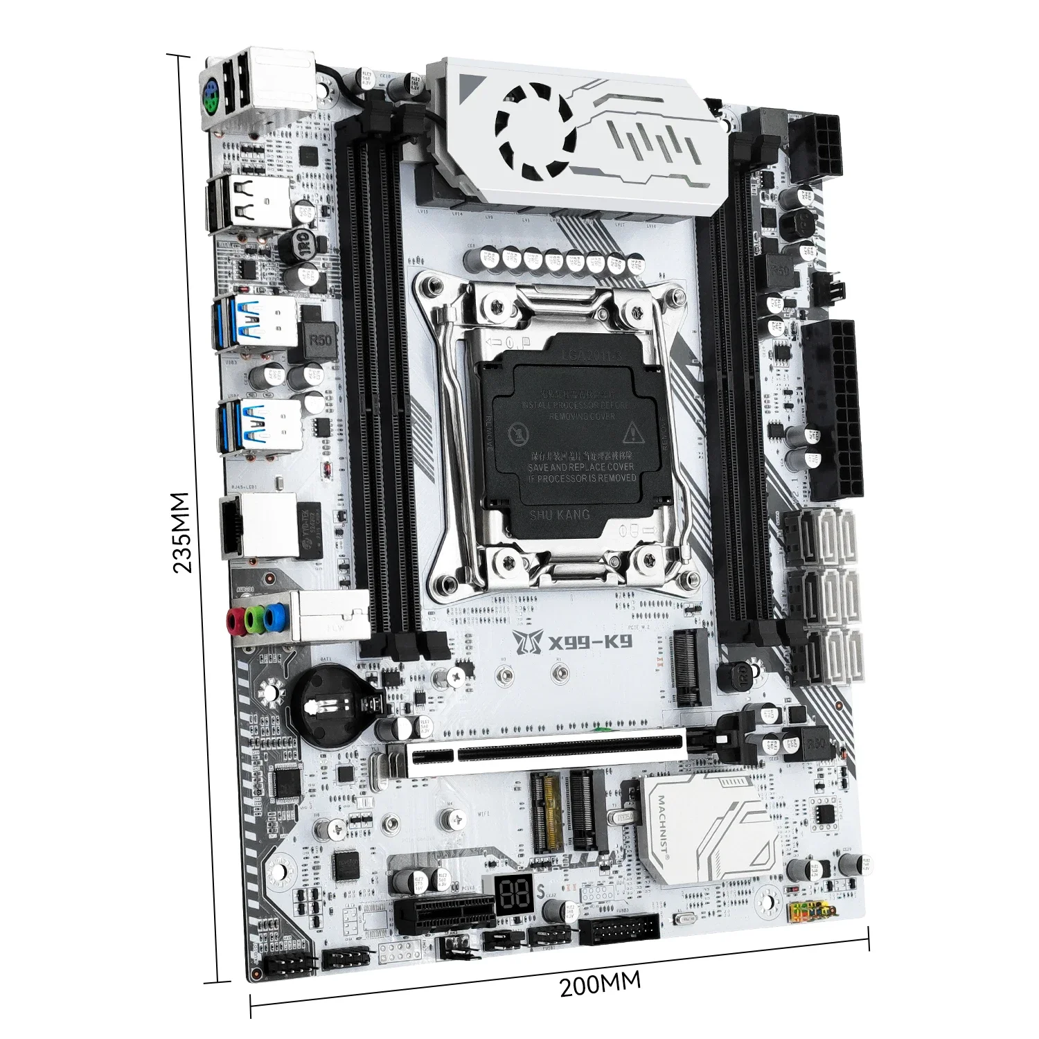 Imagem -03 - Conjunto de Placa-mãe k9 Kit Lga 20113 Processador Cpu Xeon e5 2695 v3 16gb 2x8gb Ecc Memória Ram Ddr4 Nvme M.2 Usb 3.0 Machinist-x99