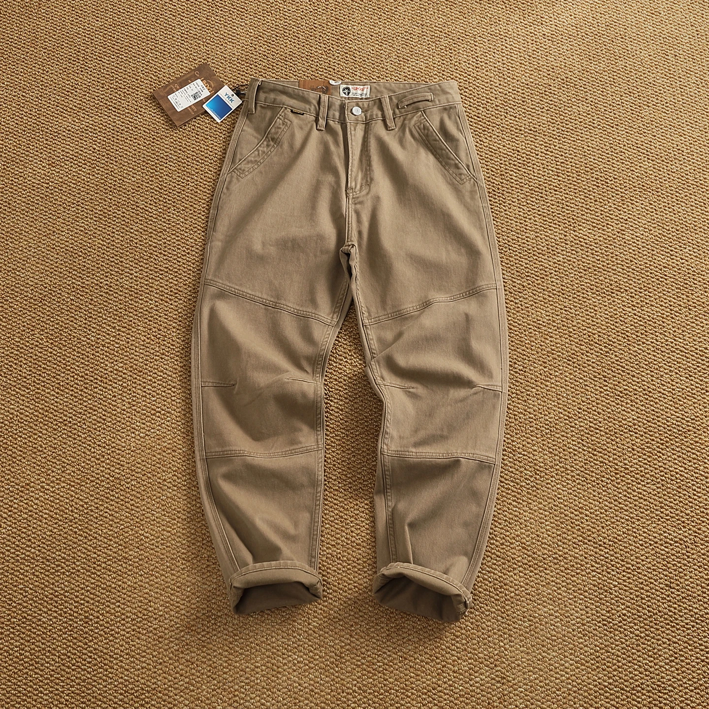 

Толстые и тяжелые повседневные брюки для мужчин, хлопковые прямые свободные зауженные рабочие брюки