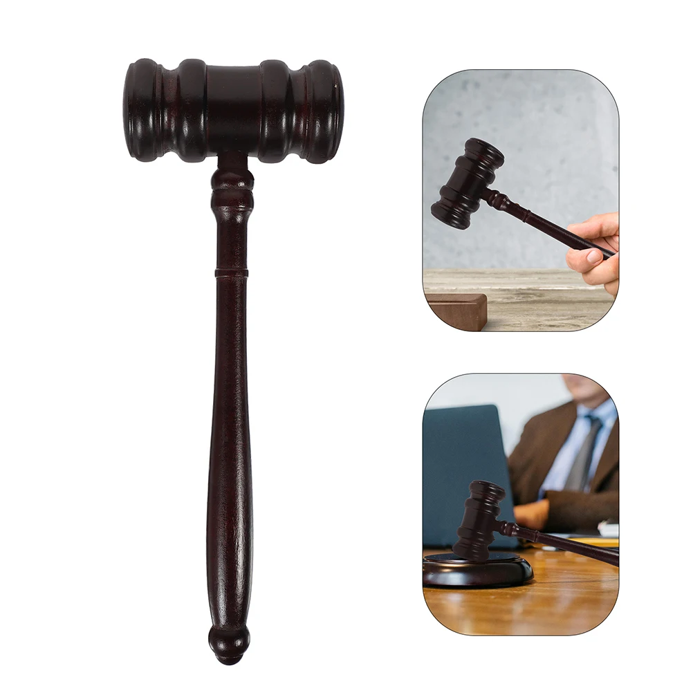 

2 Pcs Auction Hammer Gavel Ornament Court Tool Prop for Judge Sale Wooden Tools Courtroom Lawyer