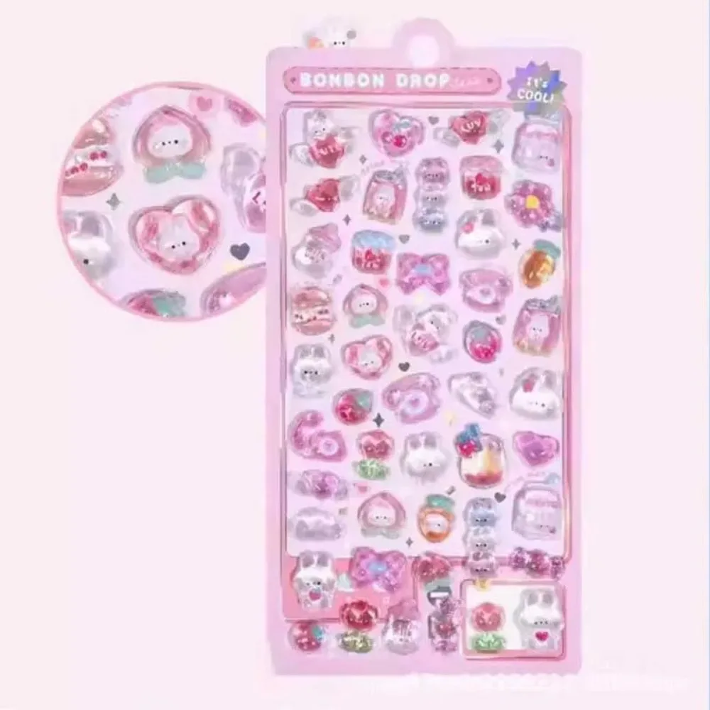 1 Buah Stiker Berlian Timbul 3D Bertema Kartun, Stiker Kerajinan PVC untuk Dekorasi Scrapbooking & Alat Tulis-Sempurna untuk DIY Pro