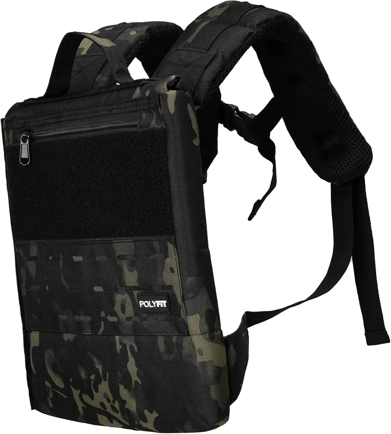

Weighted Ruck Backpack 2.0 for Plates - Side-Loading Design for Walking, Running, Training in Black Camo
