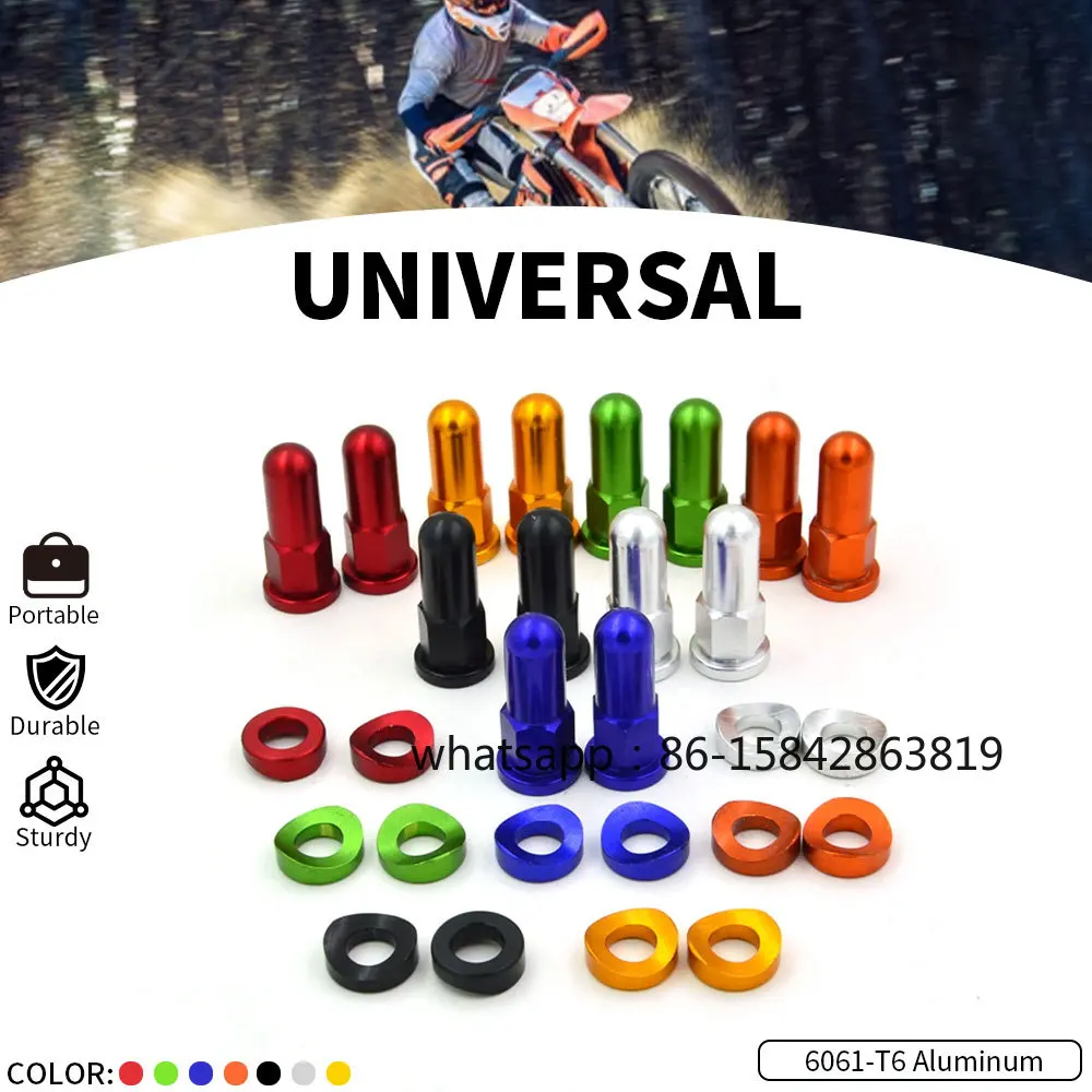 Motorcycle Rim Lock Nuts and Washers Security Bolts Valve Cap Aluminum for KTM EXC SX XC XCF XCW XCFW 125 150 250 HONDA YAMAHA