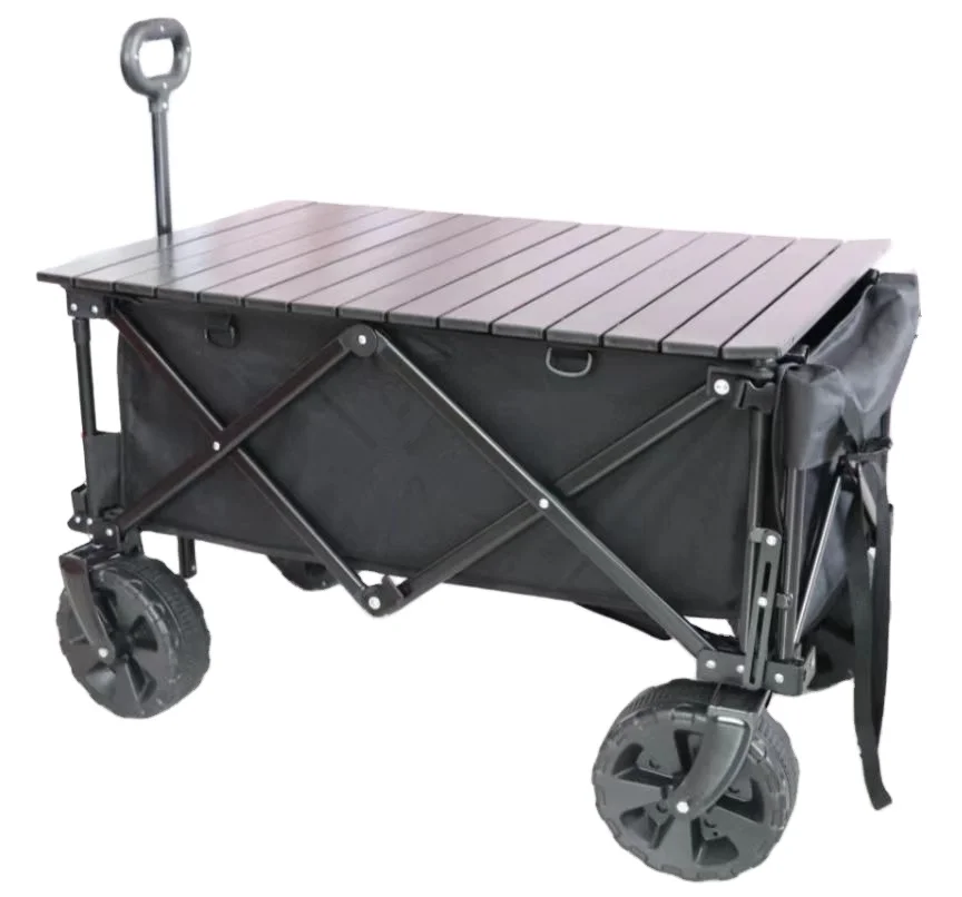 Uni-Silent Outdoor picnic beach camper cart garden walkway foldable folding utility cart wagon FW80