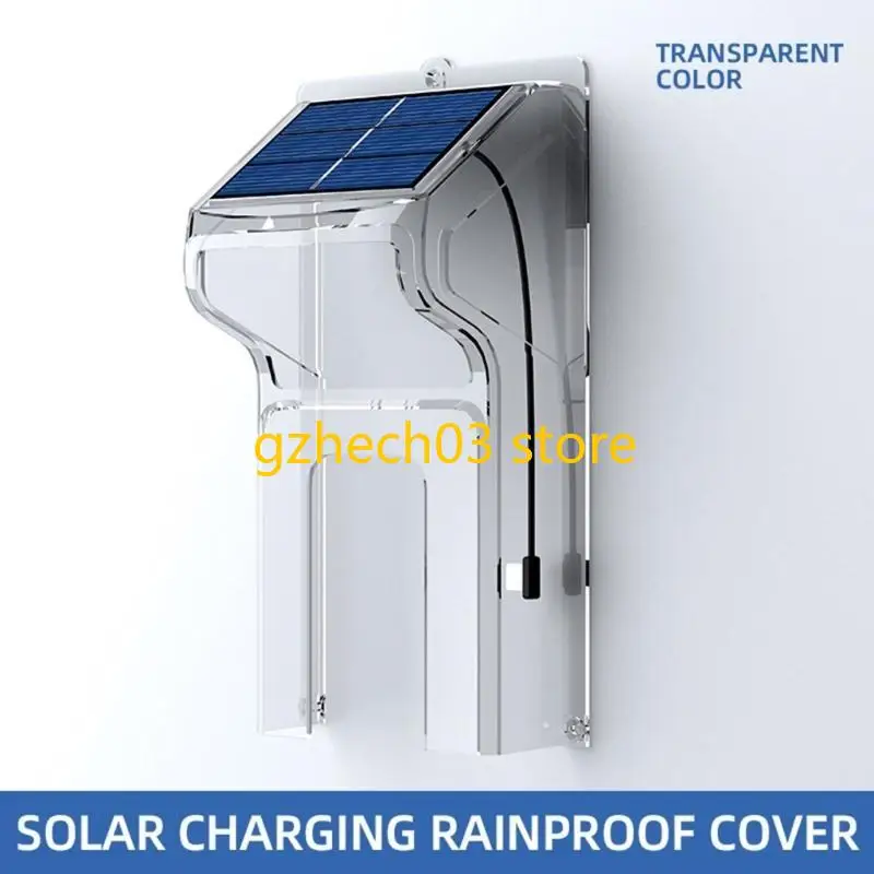 G2AC Guard Shield Easy Installation Türklingel Regenabdeckung mit Solarpanel wasserdicht