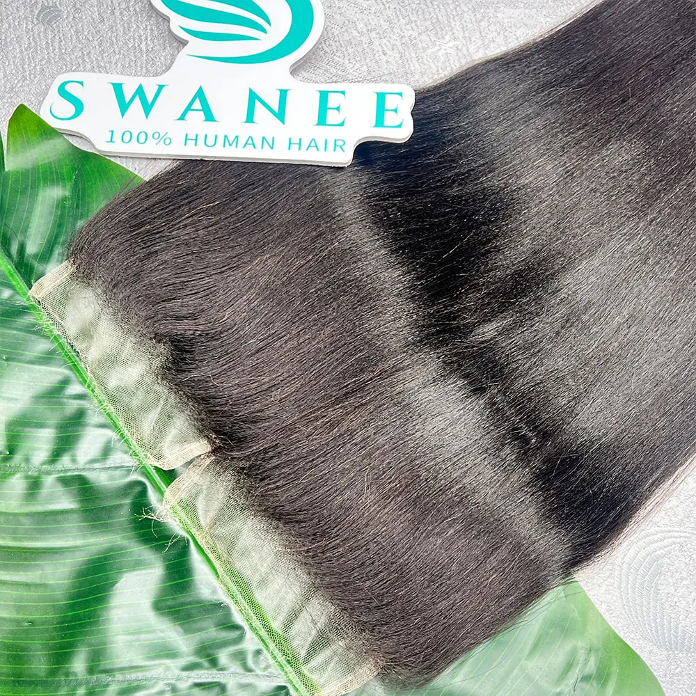 5x5 HD Lace Closure Light Yaki Straight Human Hair Closures Only Pre Plucked with Baby Hair Natural Black Color Raw Hair