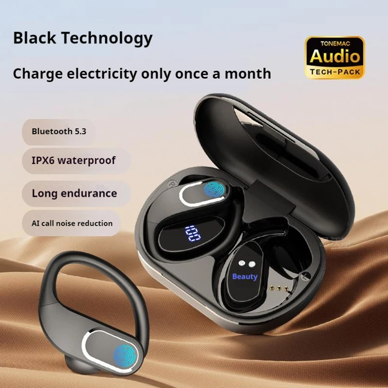 

New Wireless Bluetooth Earphones Waterproof Noise Reduction Sports Earphone Long Range Gaming Music Earphone Comfortable to Wear