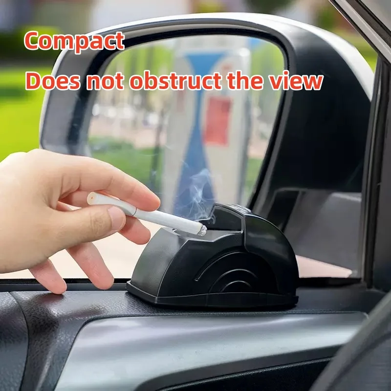 Door Mounted Car Ashtray, Windproof Mini Car Smoking Ash Holder, Prevent Ash Spreading