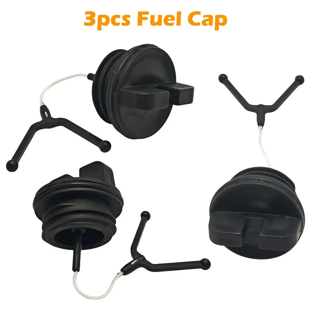 3pcs FUEL CAP For HUSQVARNA 36 41 50 51 55 136 137 141 142 154 254 261 262 Replace OEM For 501765602, 501 76 56 02