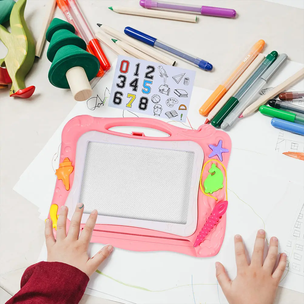 

2 Pcs Magnetic Writing Board Children Children's Drawing Kids Toys Pad Plastic Baby
