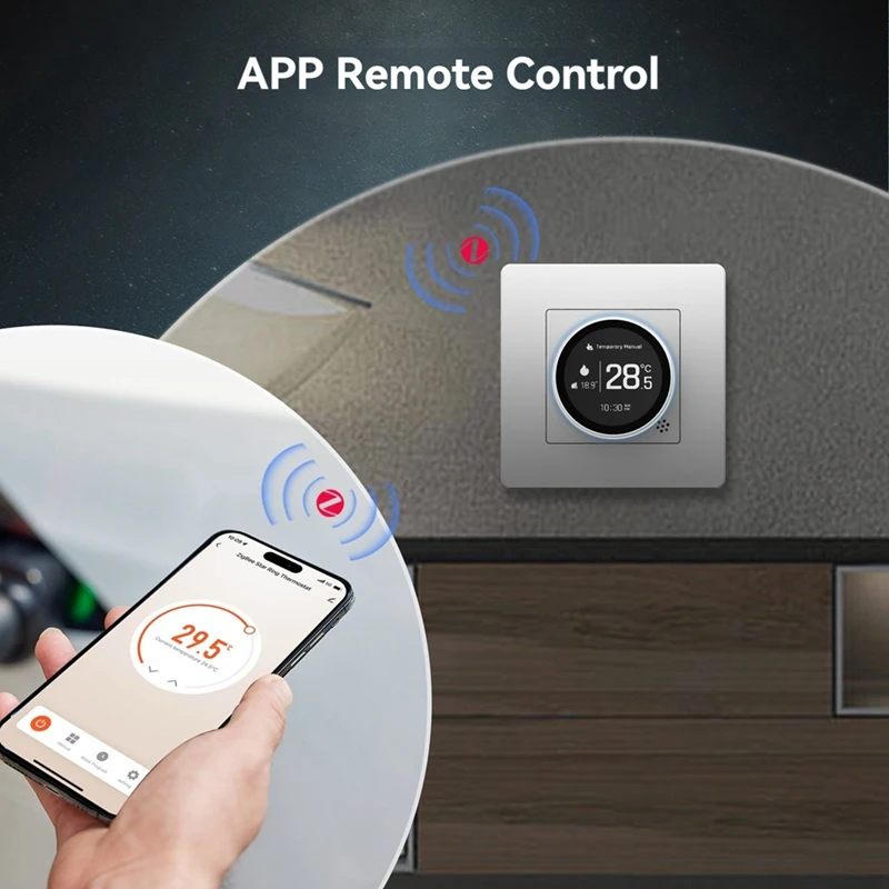 Tuya Zigbee Termostato con manopola intelligente Regolatore di temperatura per riscaldamento caldaia a gas Funziona con Alexa Google Home A