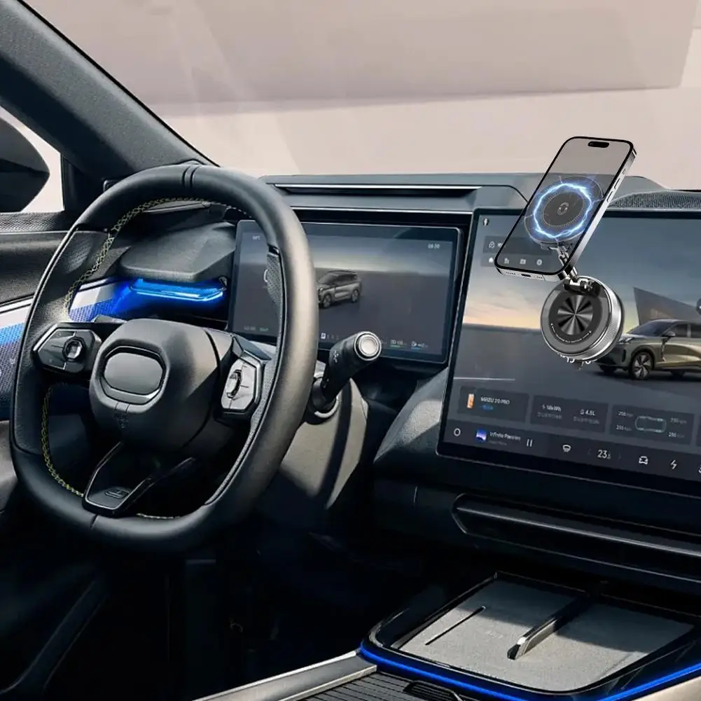 

Car Phone Magnetic Stand Mechanical Vacuum Suction Cup Rotate Holder Adsorption Universal Bracket Magnetic Navigation W8M1