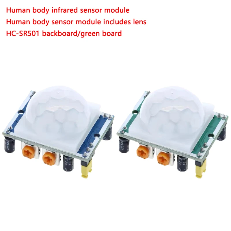 2PCS Thermoelectric infrared motion detector module, 2-piece PIR sensor, HC-SR501 mounted for Raspberry Pi, human organ New
