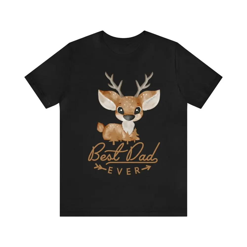 Cute Lil Buck Best Dad Ever Father's Day Deer Short Sleeve Tee For Men Clothing Women Tees High Quality 100%Cotton Short Sleeve