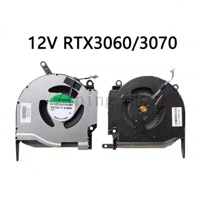 12V RTX3060/3070  CPU Cooling Fans For HP Omen 16-K 16-N Shadow Spirit 8 Pro TPN-Q280 Q281