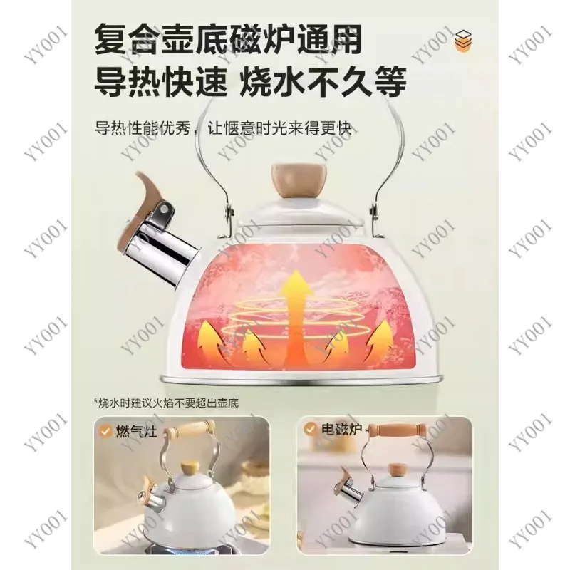 304 Stainless Steel Whistling Kettle Large Capacity for Gas Induction Cooker - view 4