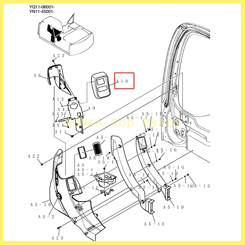 

YN59S00021F1 YN59S00021F3 ПАНЕЛЬ МОНИТОРА ДЛЯ KOBELCO SK260 SK350-8 SK210LC-8 70SR SK850 SK80CS-2 SK70SR-2