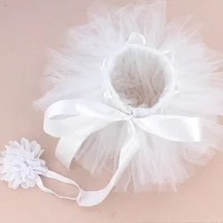 Robe de princesse en dentelle pour nouveau-né, tenue de photographie souvenir de croissance de la pleine lune, jolie jupe moelleuse, coiffure, accessoires de prise de photo