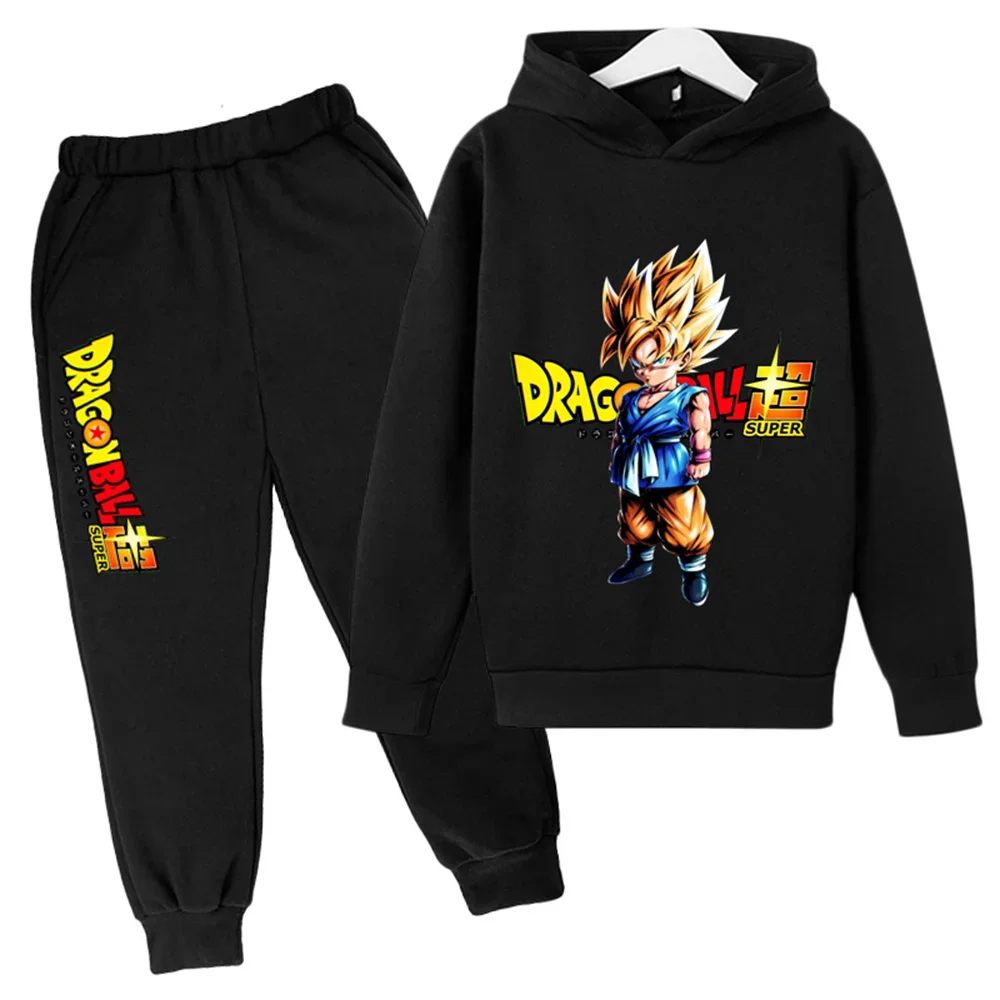 Boys Girls Clothes Dragonball Z Goku Hoodie Set Kids 2pcs Spring Autumn Toddler Girls Cartoon Hooded +pants Tracksuit Clothing