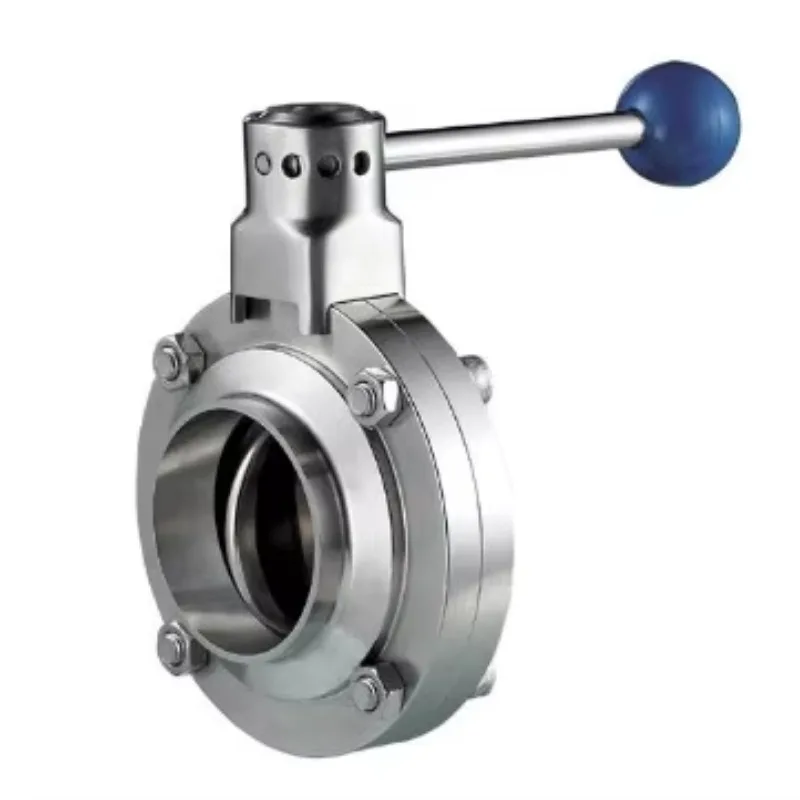 Stainless Steel Sanitary Long Weld Manual Remote-Controlled Butterfly Valve