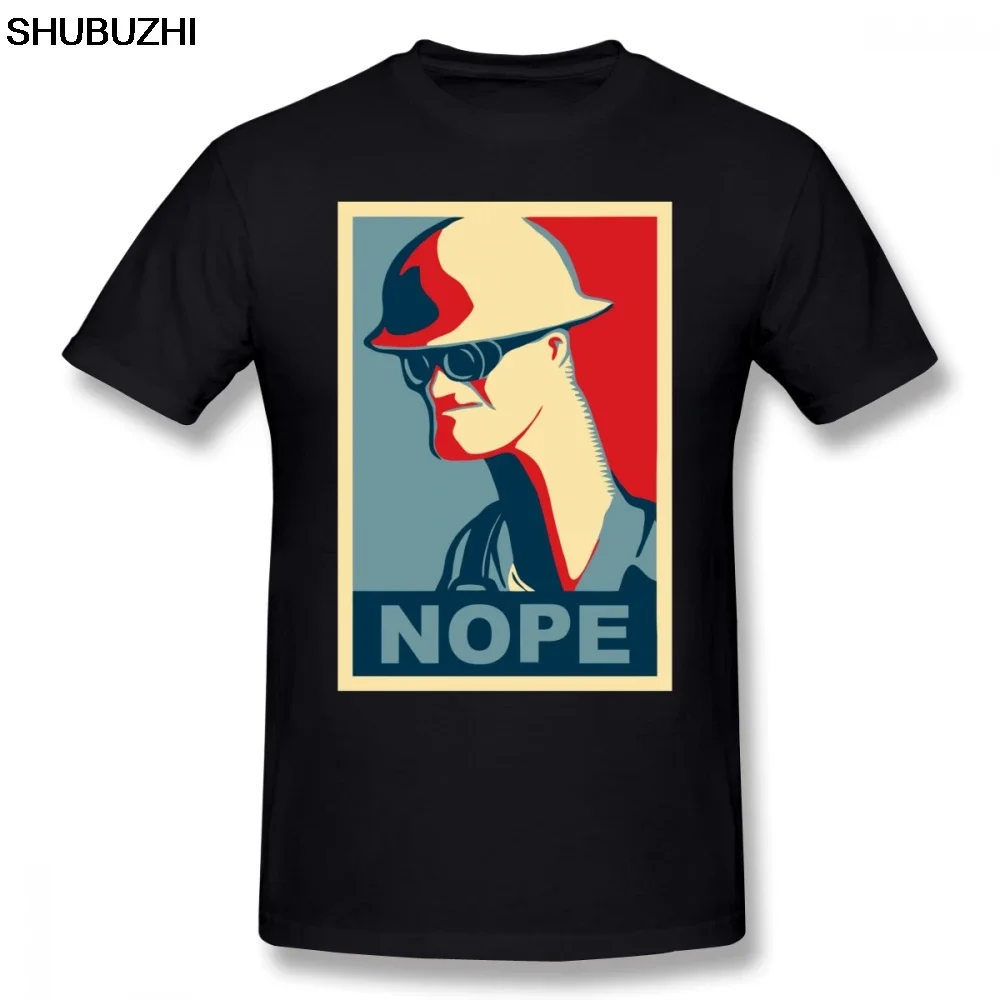 Team Fortress 2 T Shirt Engineer Says Nope T-Shirt Men Cotton Tee Shirt Printed Beach Plus size Fun Tshirt