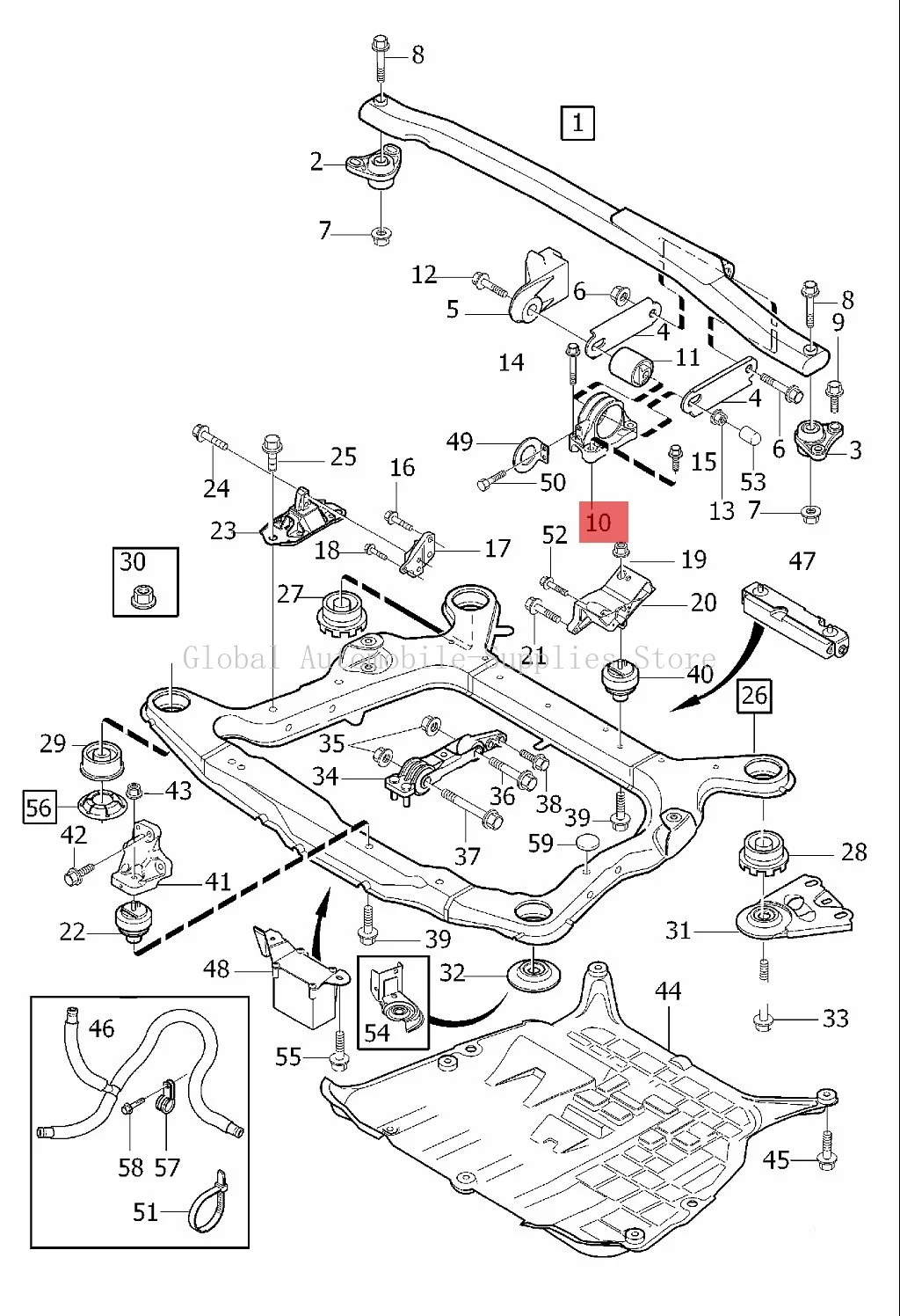 ENGINE MOUNT GEAR BOX MOUNT STRUT MOUNT BUSH 30741583 for FORD FOCUS C-MAX KUGA for VOLVO S60 S80 V70 XC70 XC90