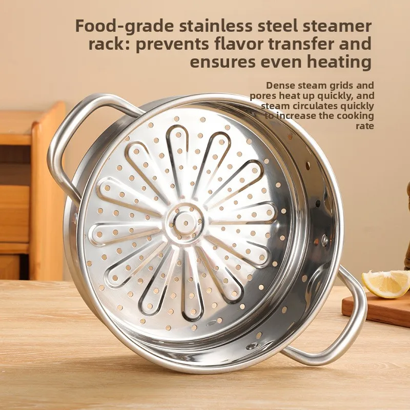 YJQ stainless steel double-layer composite soup pot thickened multi-functional soup pot household
