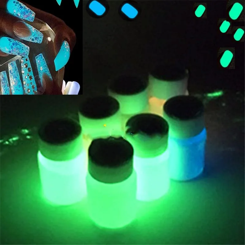 10g Luminous Glitter Powder Nail Phosphor Pigment Long-Lasting Glow in Dark Epoxy Resin Filler for DIY Resin Mold Filling Crafts