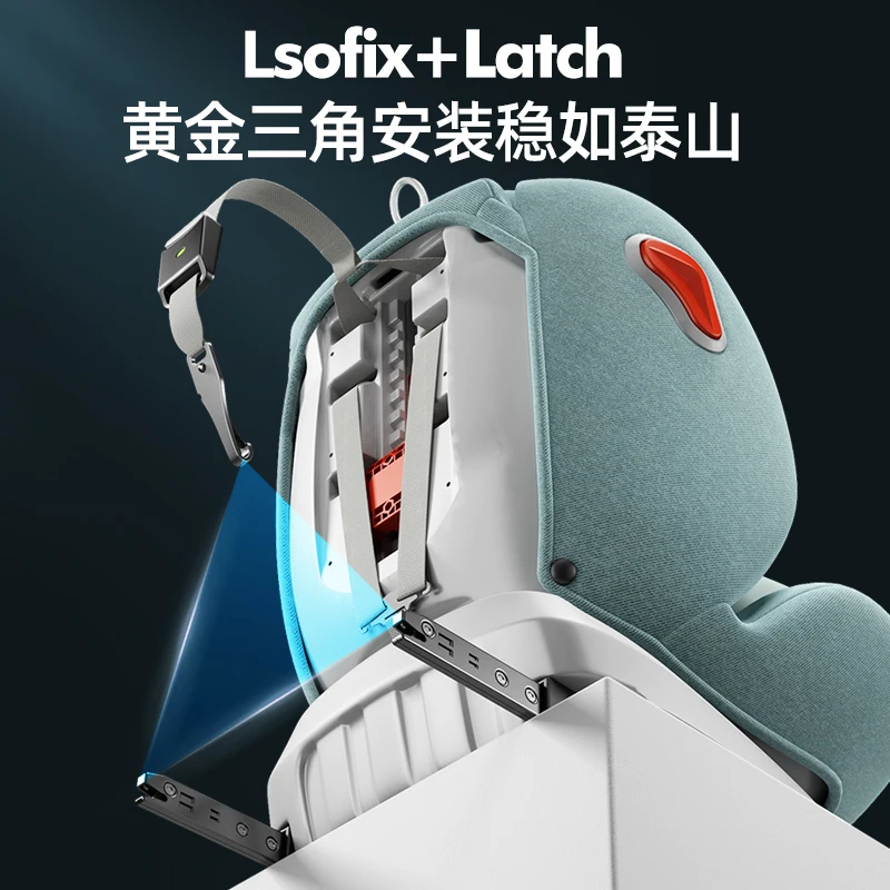 Kindersitz, Autogebrauch, Babyauto, 360-Grad-Drehsitz, 0–12 Jahre, kann sitzen oder liegen