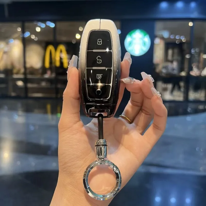 

Zinc Alloy Key Fob Cover for DENZA N7/N8/N9 (Old Model/2023), Protective KeyCase Shell with Keychain, Anti-Drop & Scratch Proof