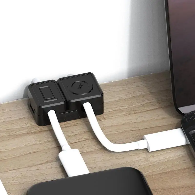 Soporte de alambre magnético adhesivo, organizador de cables, Clips para debajo del escritorio, organizador de cables magnético de doble apertura
