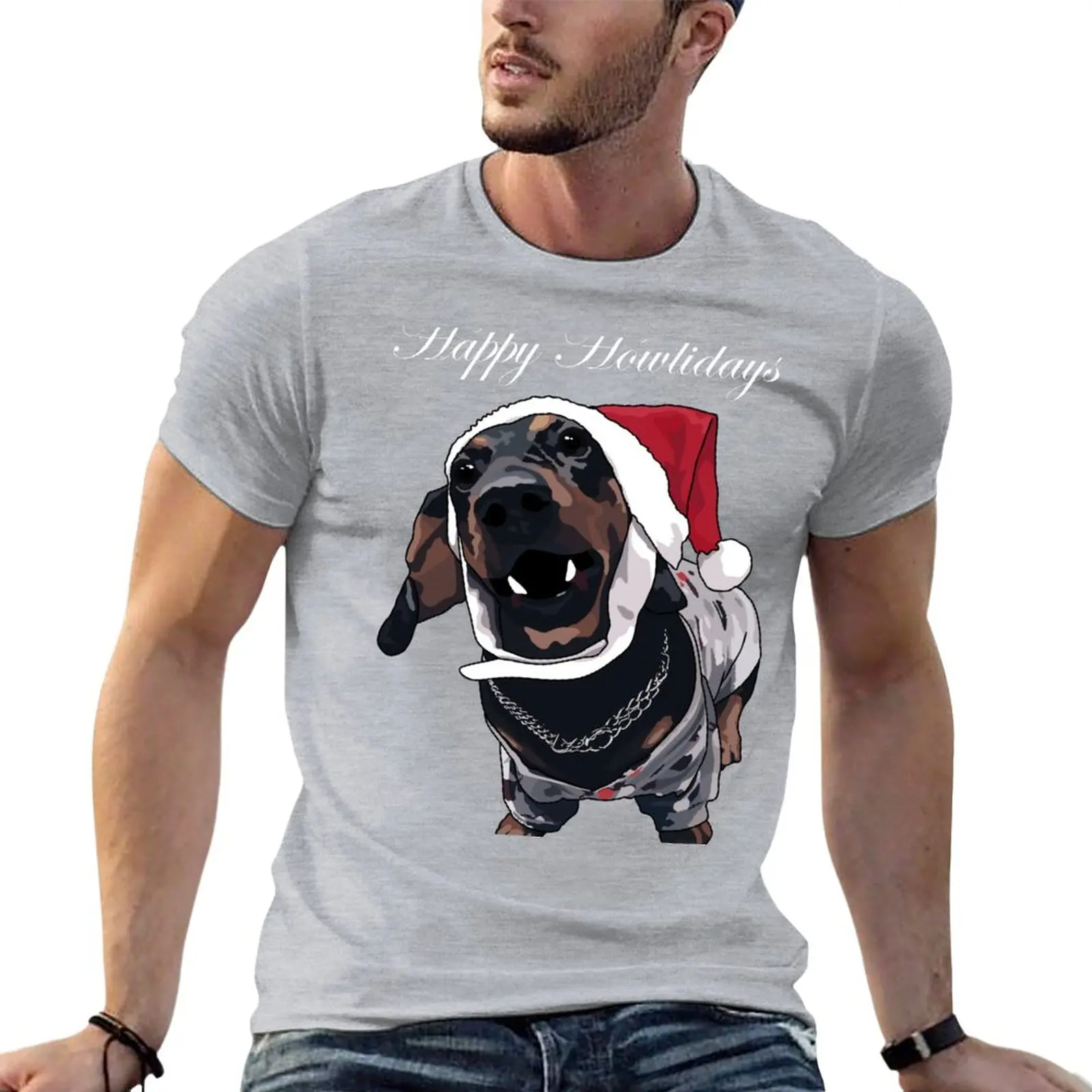 Happy Howlidays T-Shirt korean fashion sports fan t-shirts t shirts for men graphic