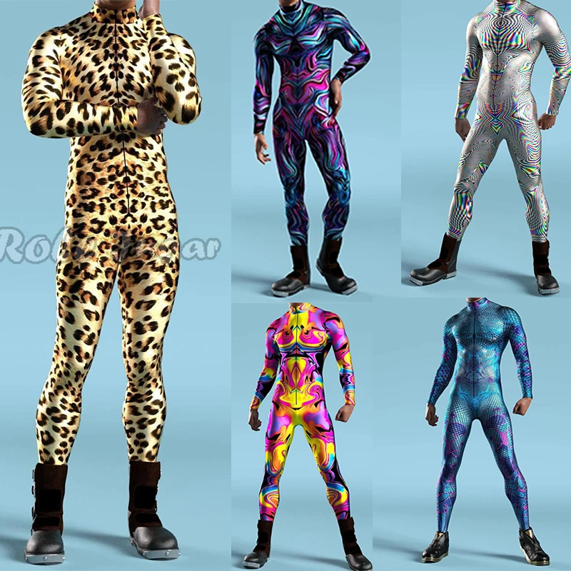 メカニカルアーマージャンプスーツコスプレ衣装大人子供スカルスチームパンク弾性ボディスーツロンパースハロウィンパーティー服