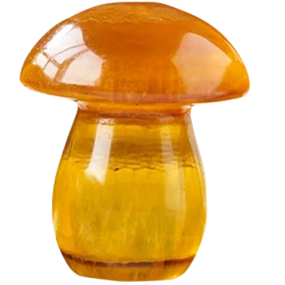 

Crystal Mushroom Decor Natural Touch Home Gift Smooth Surface Bedroom Living Room Dining Tabletop Ornament Garden Adornments