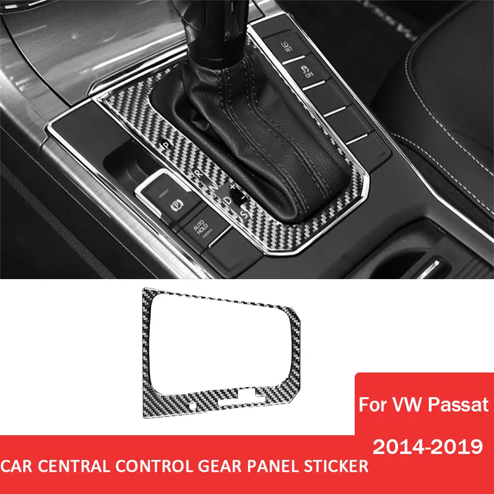 

Car Central Control Gear Panel Trim Sticker for Volkswagen VW Passat 2014-2019 Carbon Fiber Cover Auto Interior Accessories