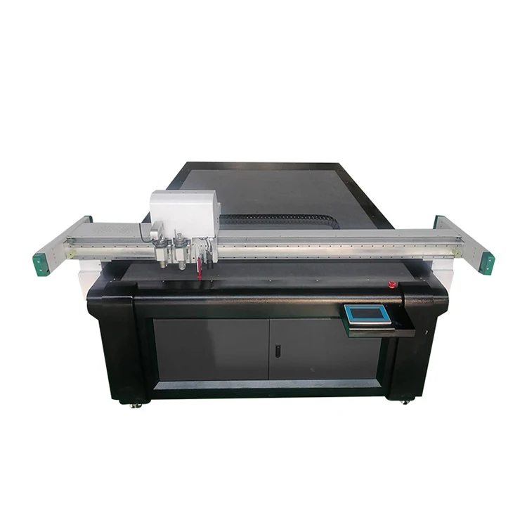 Multi sheet  carton box semi automatic strapping cutting machine high accuracy single layer cutting machine for lWith CCD Camera
