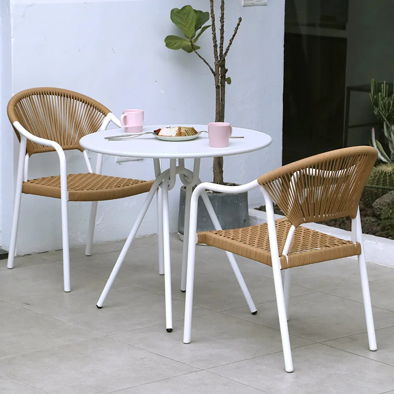 Balcony garden leisure rattan chair three-piece chair, one table and two chairs