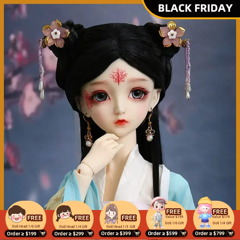 New arrival Chinese style BJD SD 1/3 AS Tao Yao 60.5cm Free Eye Balls Fashion Shop Ball Joint Doll Gift