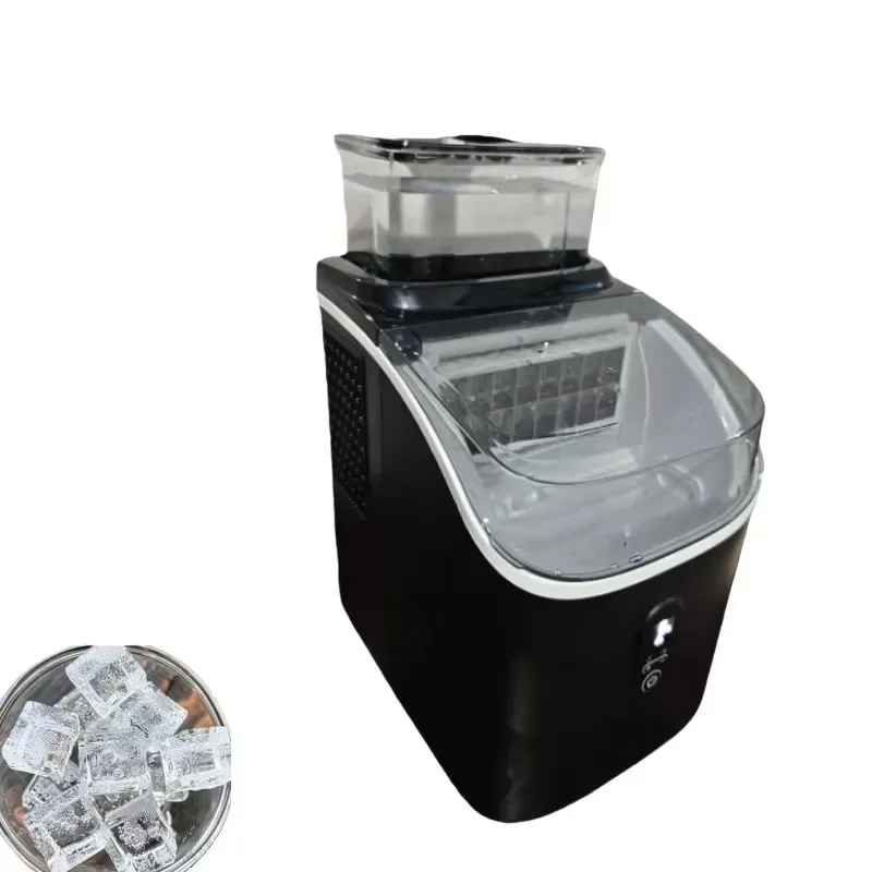 STLF Electric desktop ice maker that can make soft ic‘e cubes, ic’e granules, and i‘ce cubes. It can produce 34 pounds per day.