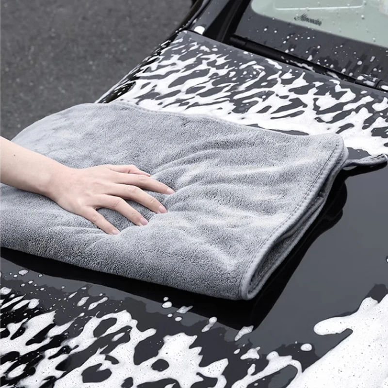 Car Wash Towel High-end Microfiber Auto Wash Towel Car Cleaning Drying Cloth Hemming Car Care Cloth Detailing Car Wash Towel