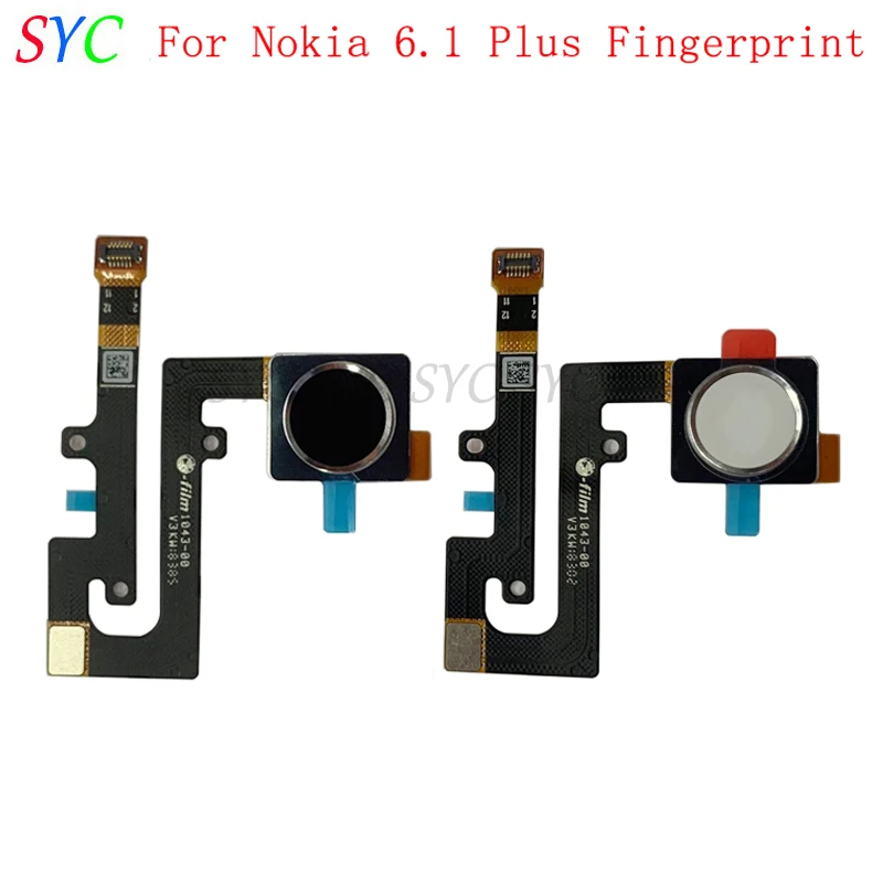 Original Fingerprint Sensor Button Flex Cable For Nokia 6.1 Plus X6 Touch Scanner Replacement Parts