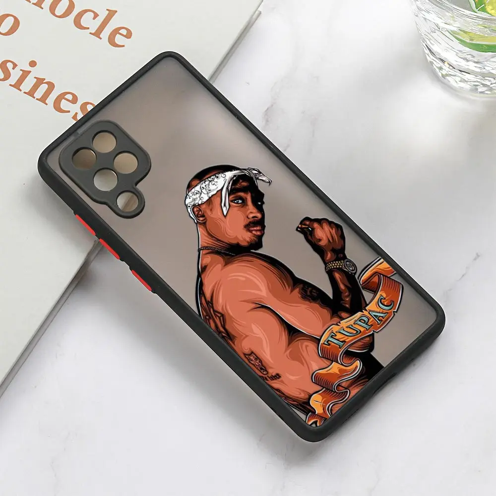 2PAC Matte Case For Samsung Galaxy A02 A03 S A50 A70 A30 A40 A20 A7 2018 M30S M21 M51 M32 Note 20 Phone Cover 2PAC Tupac Rapper