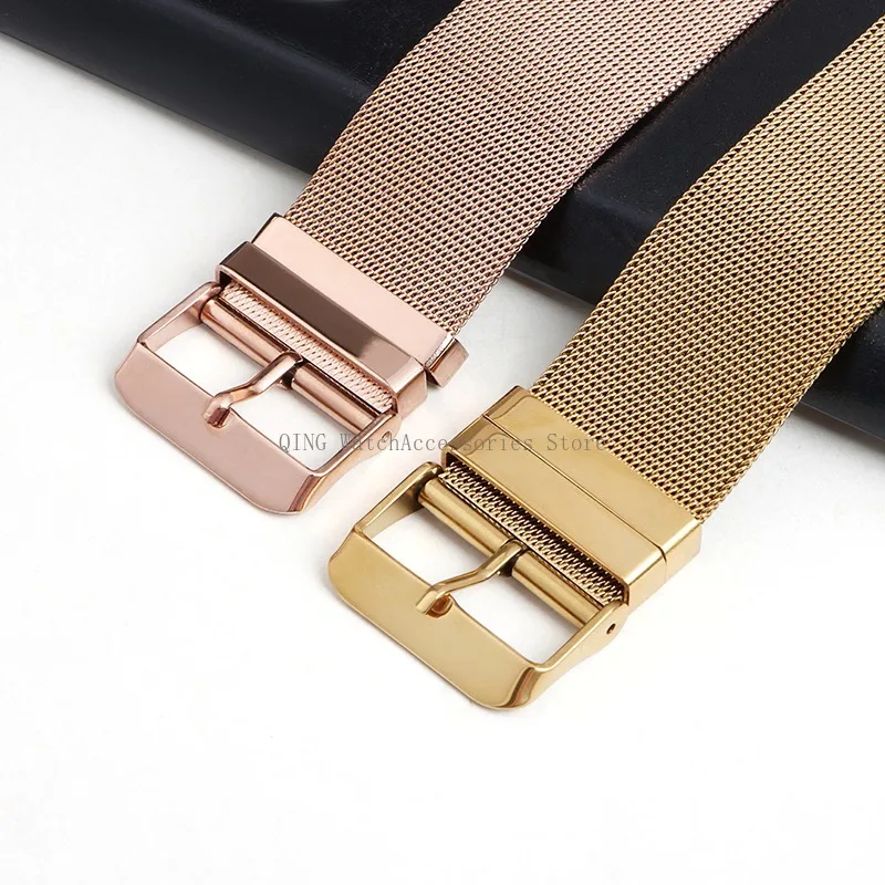 Ultra Thin Stainless Steel Strap Milanese Watchband Sport Replacement Bracelet Universal Men Women Wristbelt Band 18mm 20mm 22mm image 4