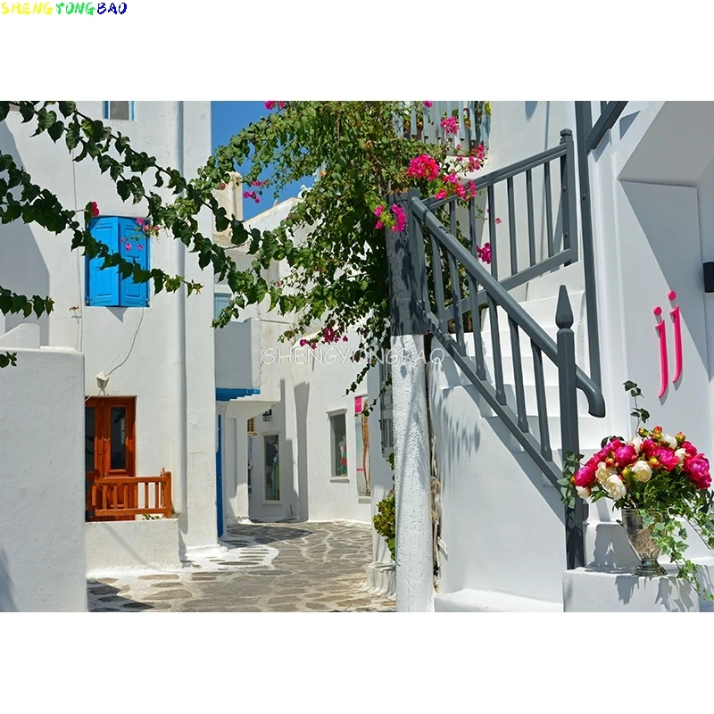 Vintage European Street View Scenery Photography Backdrops  Wedding Travel Photo Backgrounds Studio Props JJT-05