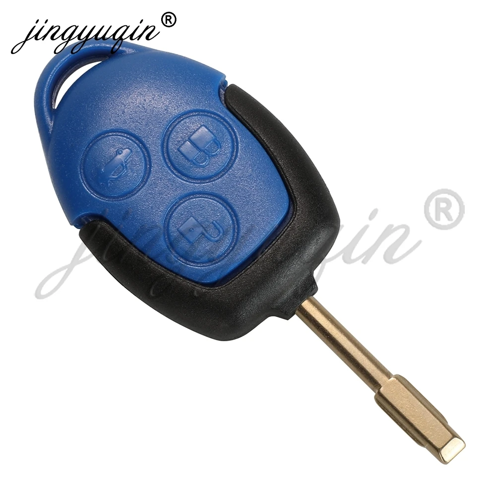 jingyuqin 3 Button Remote Car Key FOB 433MHz 4D63 Chip for Ford Transit WM VM 2006-2014 6C1T15K601AG FO21 Keys Control