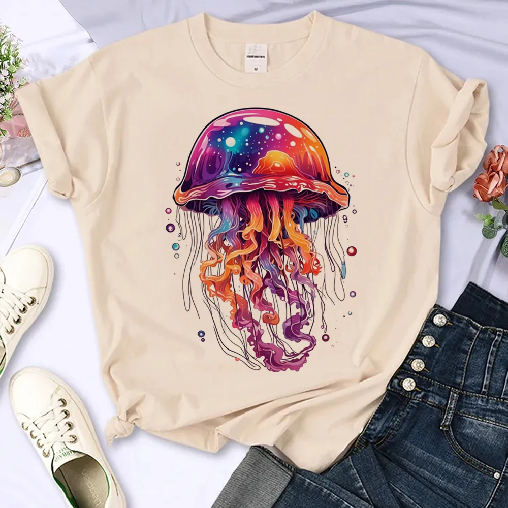 Jellyfish Tee women harajuku streetwear manga t-shirts girl funny Japanese clothing