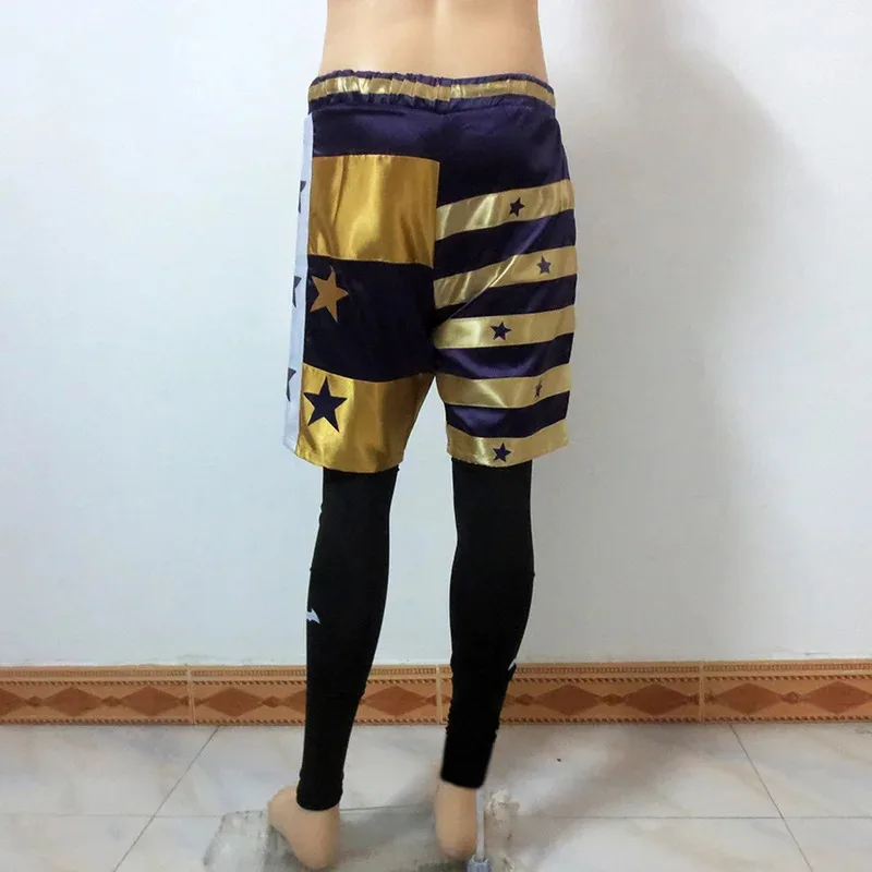CyJared Leto Joker Cosplay Star Pants خارقة الزي الرسمي زي الهالوين عيد الميلاد مخصص أي حجم