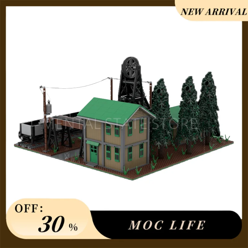 [2631PCS]  Customized MOC Coal mine Creative Building Blocks Set STEM Educational Toys DIY Construction Model Kit Birthday Gifts